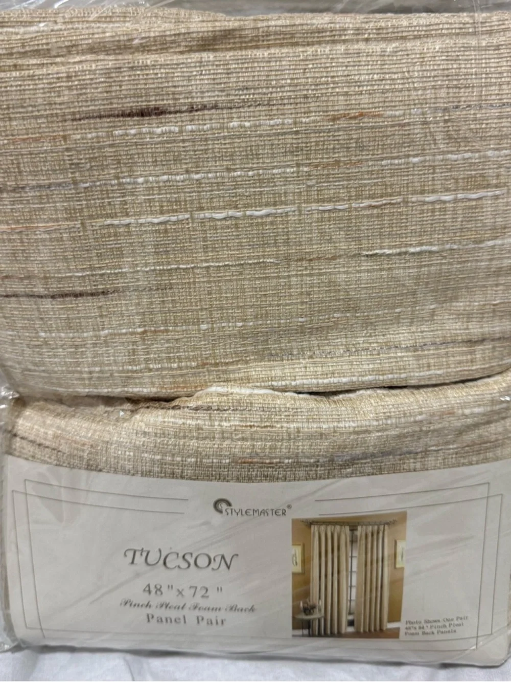 Tucson Beige Box Pleated Valance - Elegant Window Accent